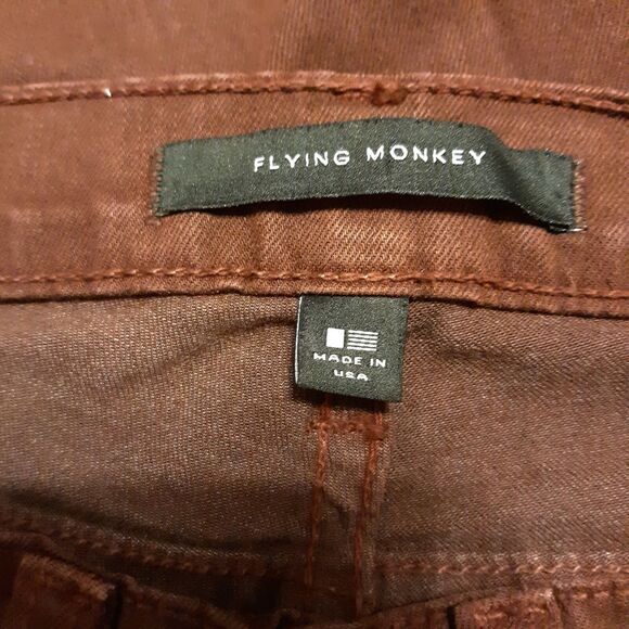 Flying Monkey Womens Sz W25 x L30 Maroon Burgundy Skinny Jegging Jeans - Picture 4 of 8